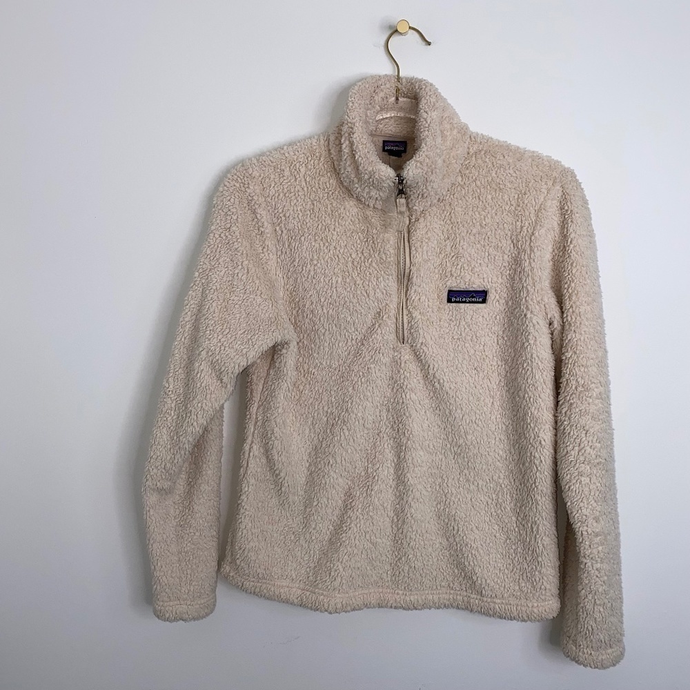 Patagonia Women's Size Small S Los Gatos Fleece 1/4 zip size Ivory Gorpcore
